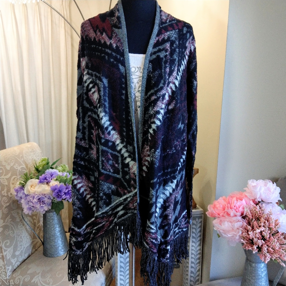 NWT LUCKY BRAND FRINGE CARDIGAN - Picture 2 of 8
